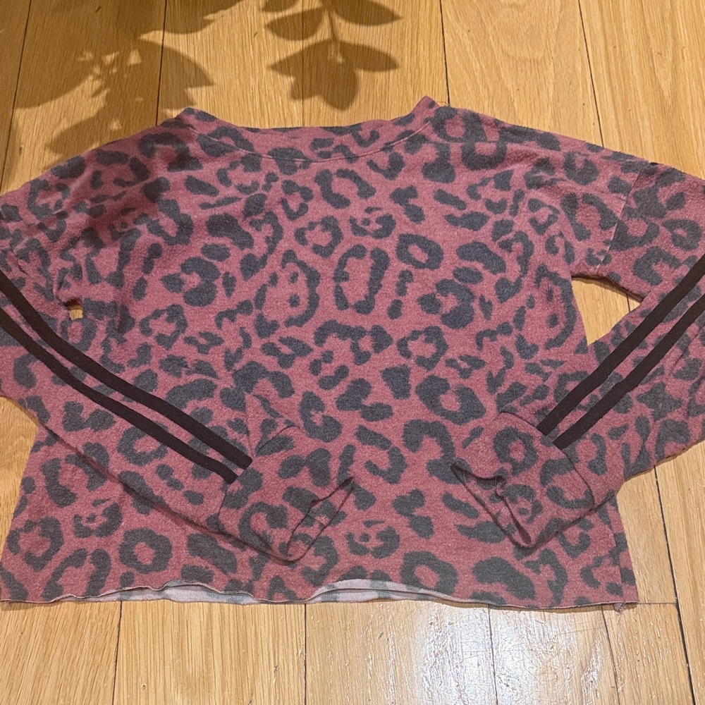 Vintage Havana Pink and Black Leopard Long Sleeve Tee